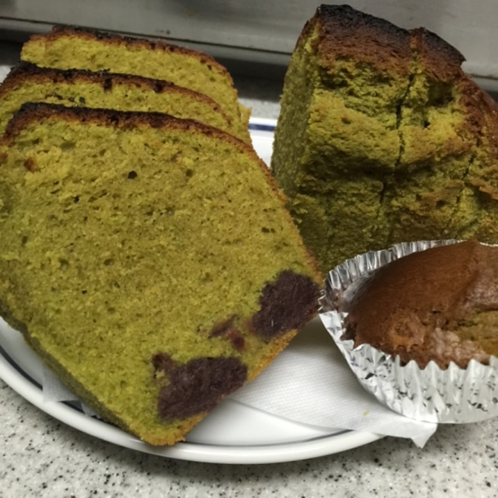 Hmで簡単 抹茶とあんこのパウンドケーキ レシピ 作り方 By Rusty0710 楽天レシピ